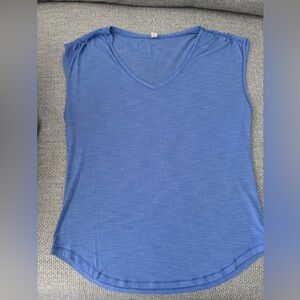 Lululemon Athletica Blue Tank Top V-Neck Relaxed Fit